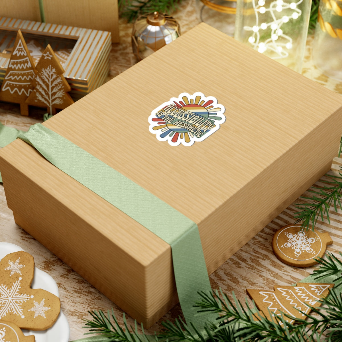Accessibility Is The Aesthetic Kiss-Cut Sticker | Disability Pride, Inclusive Pride Sticker