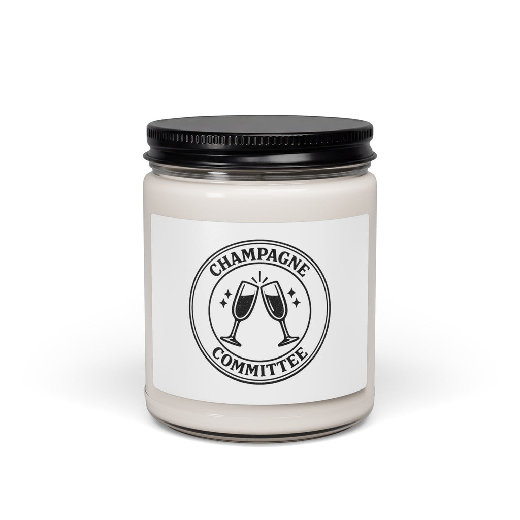 Champagne Committee Candle, Soy Jar Candle, Bride Era Slogan
