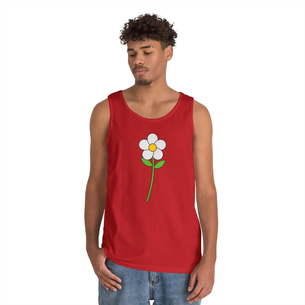 Daisy Graphic Tank Top — Minimal Floral Summer Tank