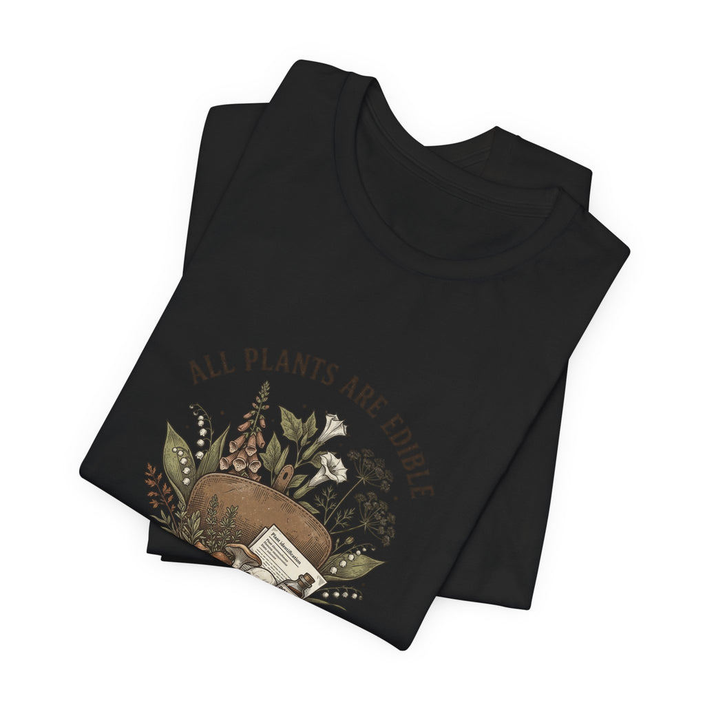 All Plants Are Edible Tee | Vintage Botanical, Dark Nature Humor