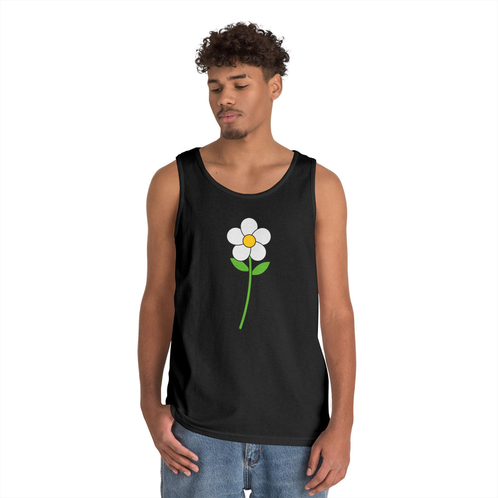 Daisy Graphic Tank Top — Minimal Floral Summer Tank