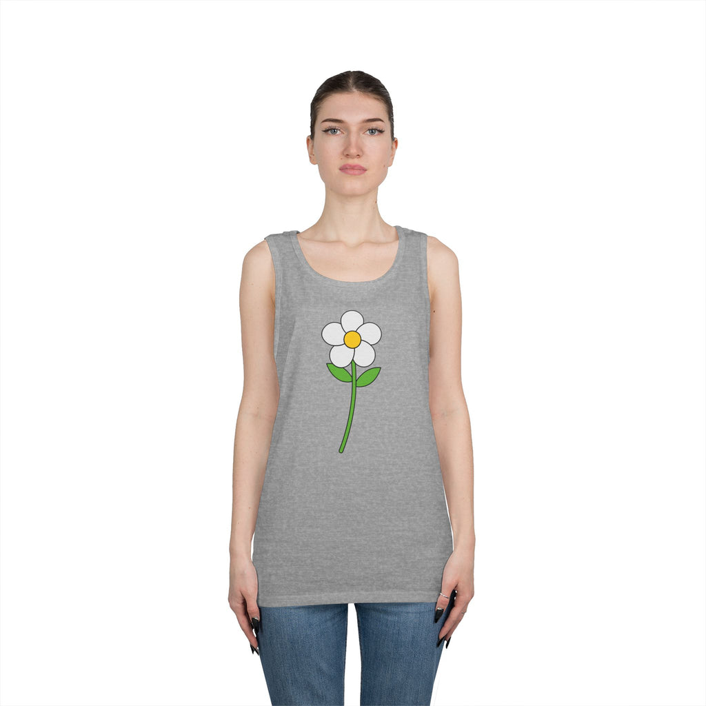 Daisy Graphic Tank Top — Minimal Floral Summer Tank