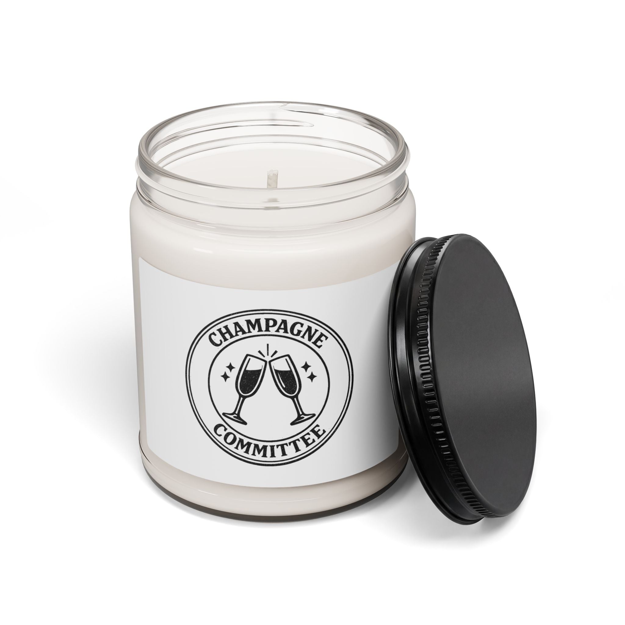 Champagne Committee Candle, Soy Jar Candle, Bride Era Slogan