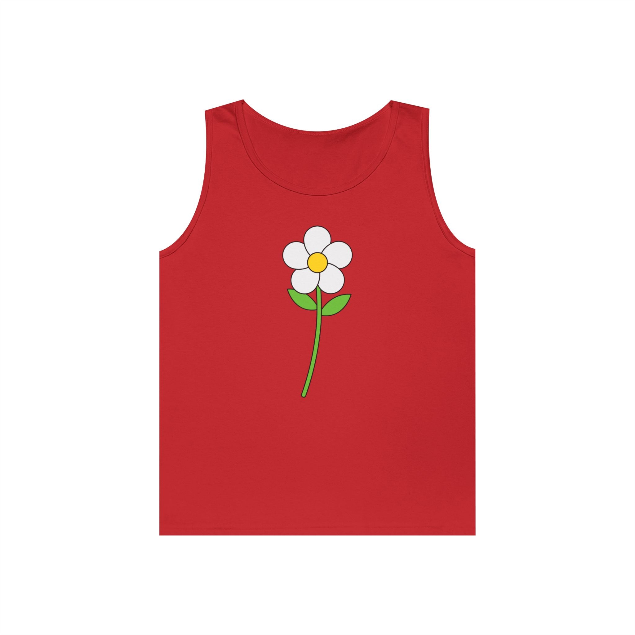 Daisy Graphic Tank Top — Minimal Floral Summer Tank