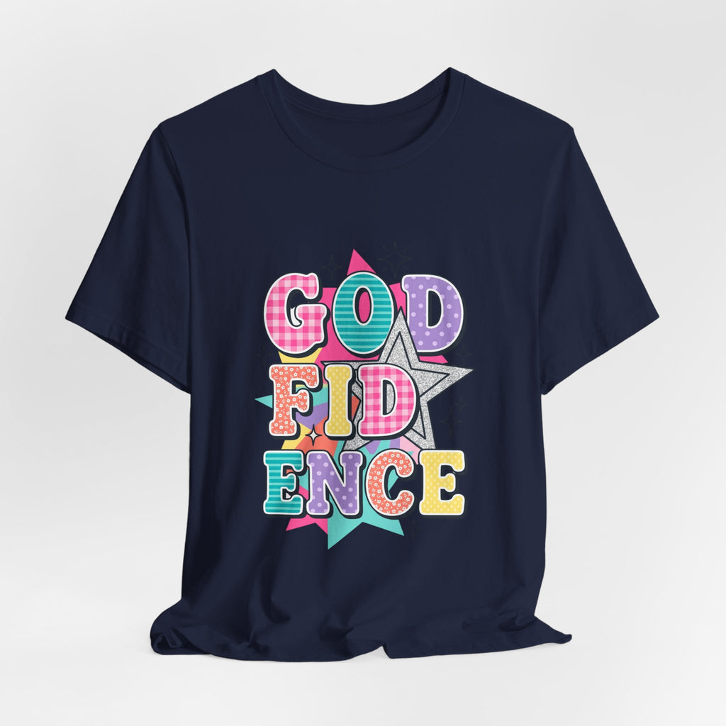 Godfidence Tee | Christian Rainbow Scripture Style, Playful Faith Shirt