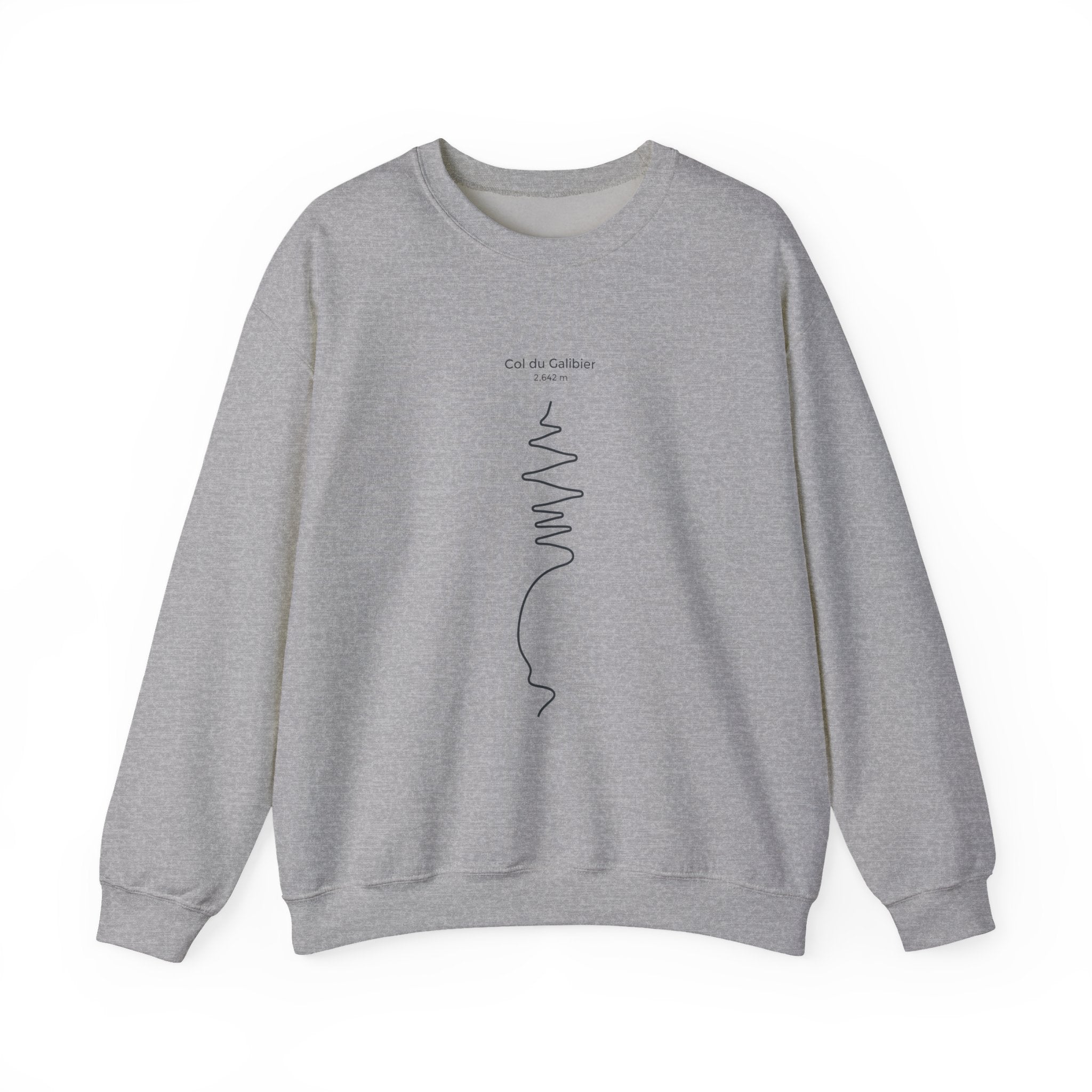 Col du Galibier Line Art Crewneck Sweatshirt | Cycling Tour de France Route