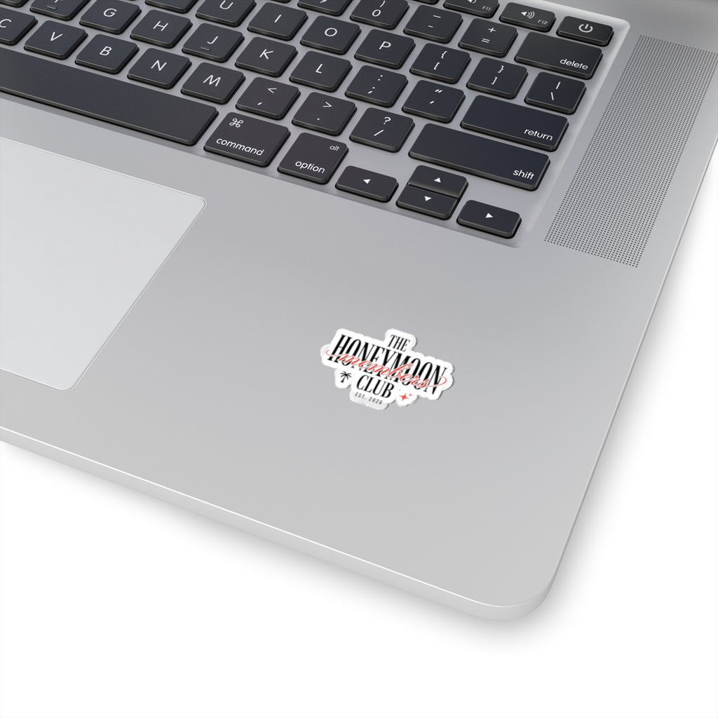 Honeymoon Club Kiss-Cut Sticker | Engaged Bride Era, Script & Retro Serif