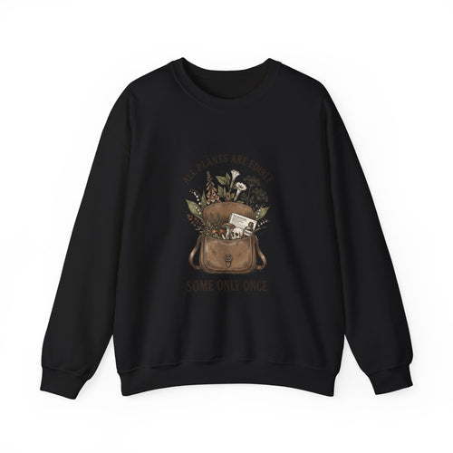 All Plants Are Edible Sweatshirt | Vintage Botanical, Dark Nature Humor