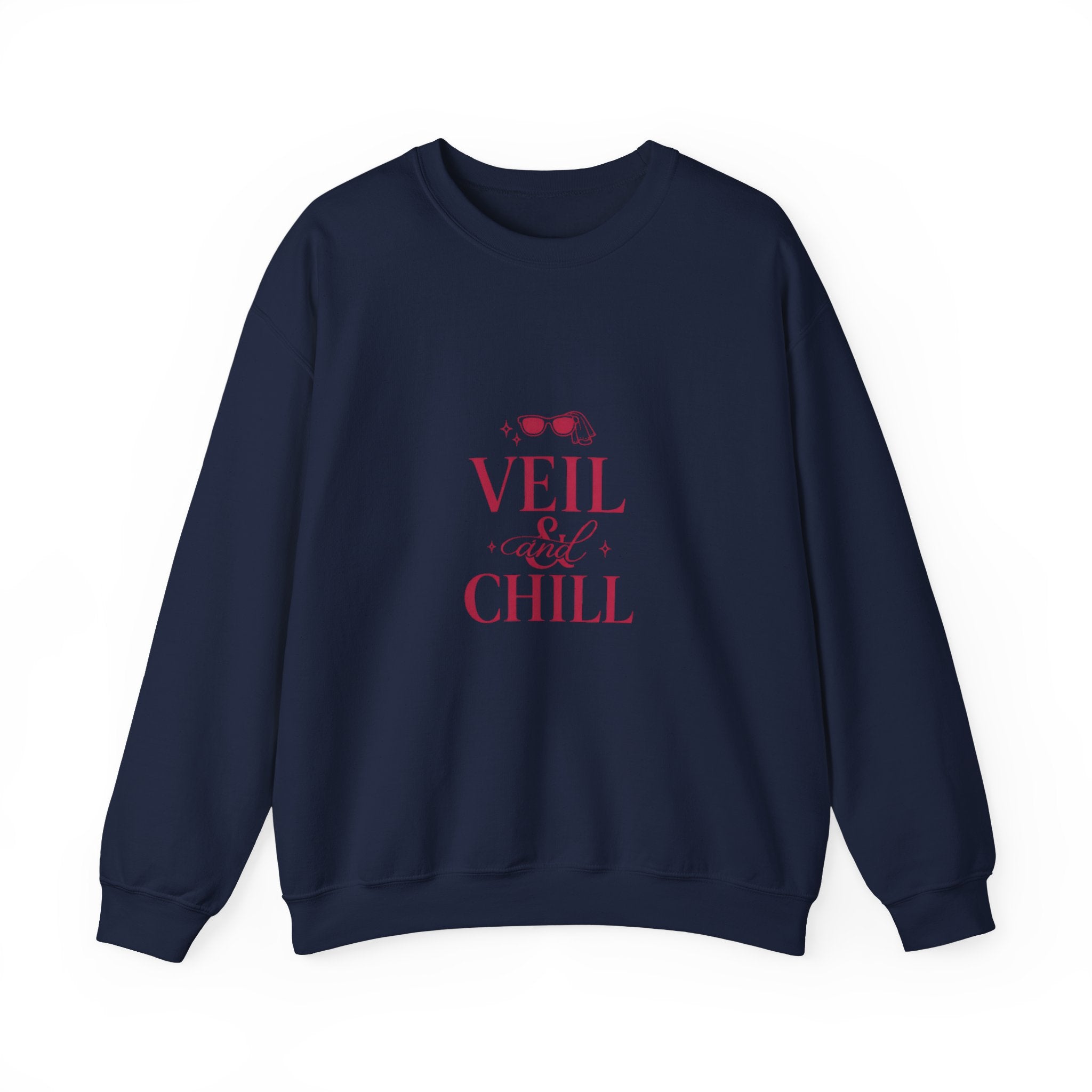 Veil and Chill Sweatshirt | Bride Era Script, Engaged Slogan