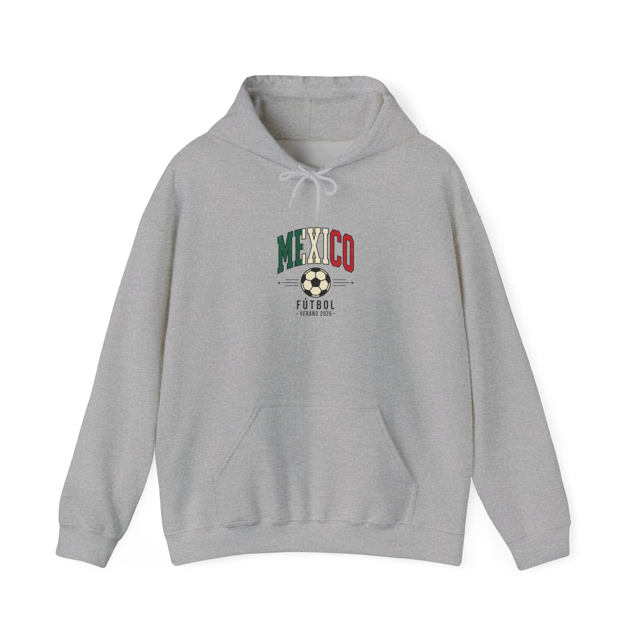 Mexico Futbol Crest Hoodie | Soccer Country Pride, Mexican Flag Colors