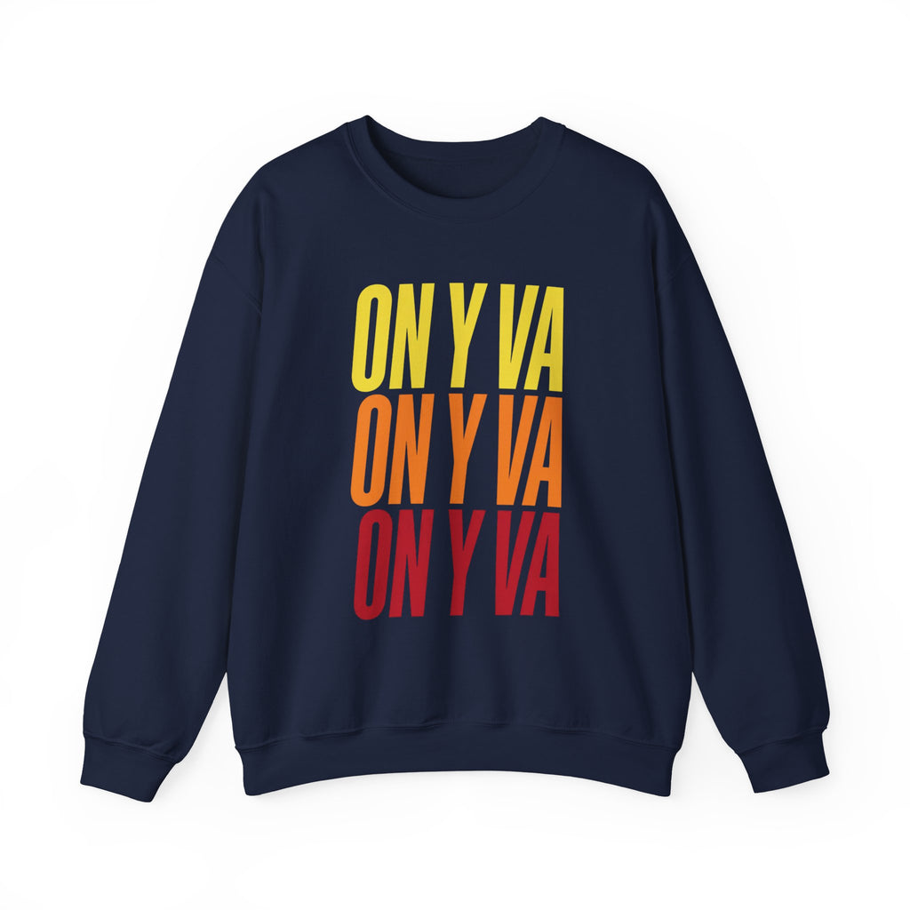 On Y Va Retro Cycling Crewneck Sweatshirt | Tour de France Vibes