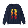 On Y Va Retro Cycling Crewneck Sweatshirt | Tour de France Vibes