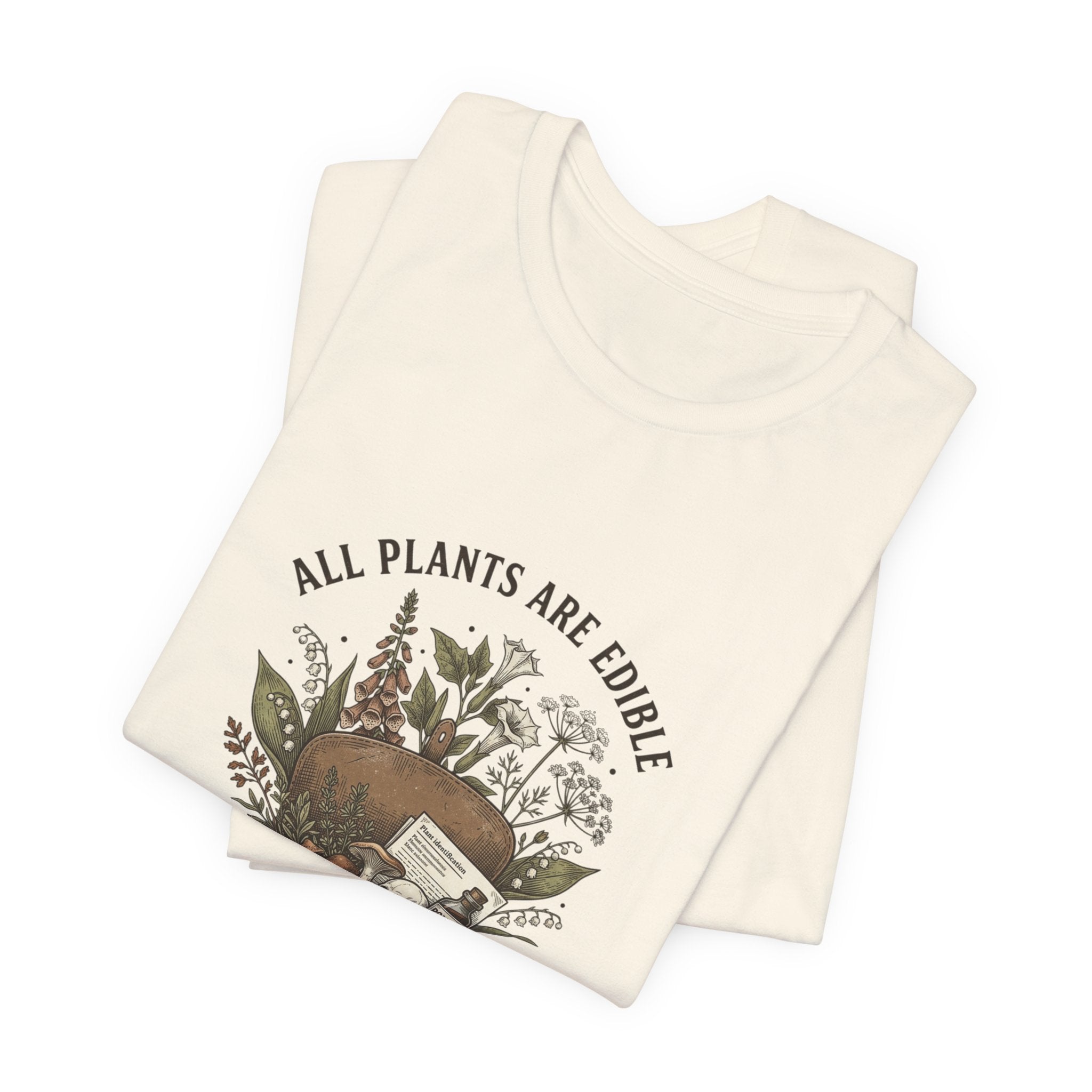 All Plants Are Edible Tee | Vintage Botanical, Dark Nature Humor