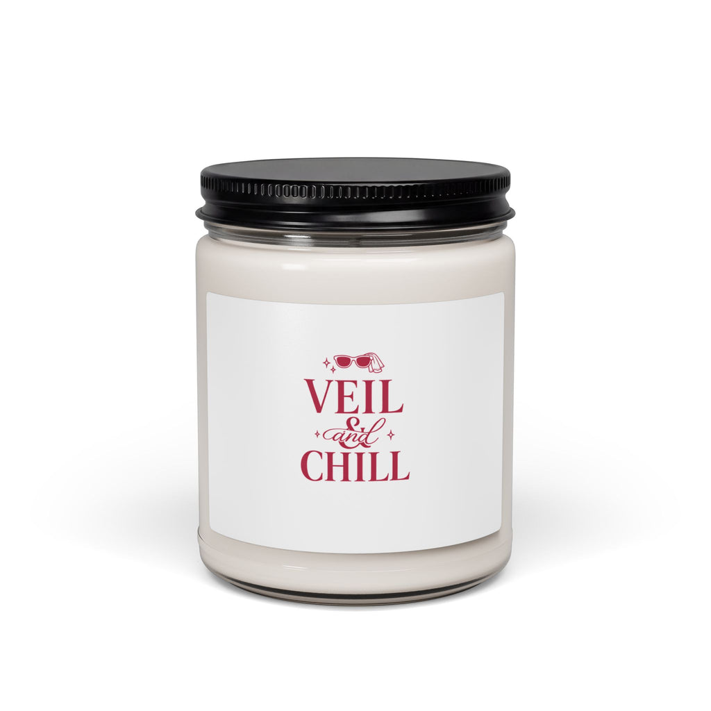 Veil & Chill Candle, Soy Jar Candle, Bride Era Slogan