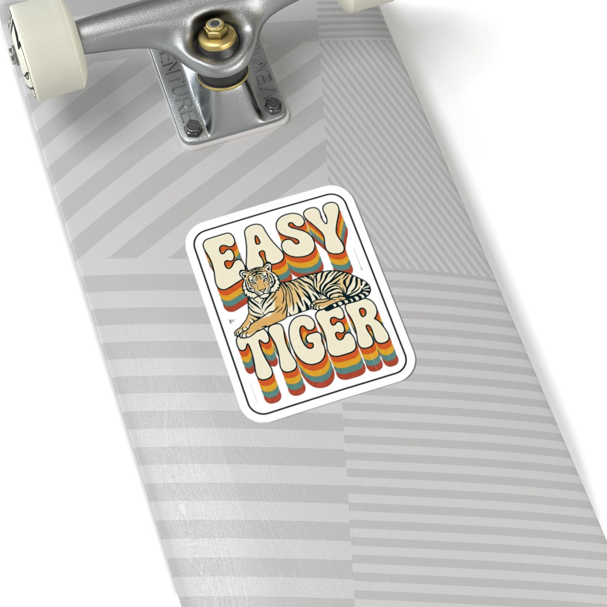 Easy Tiger retro tiger graphic Kiss-Cut Sticker | vintage vacation vibes