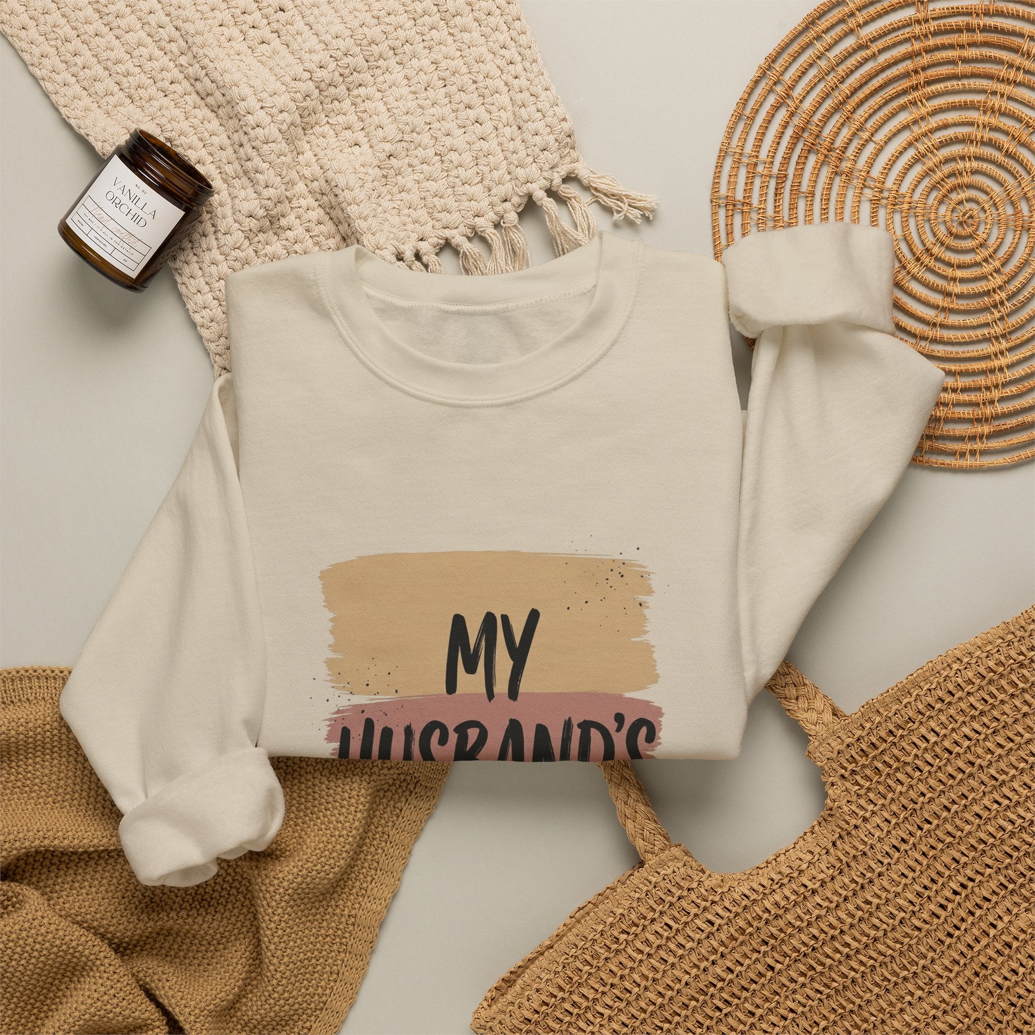 My Husband's Problem Sweatshirt | Relationship Humor, Bold Typography