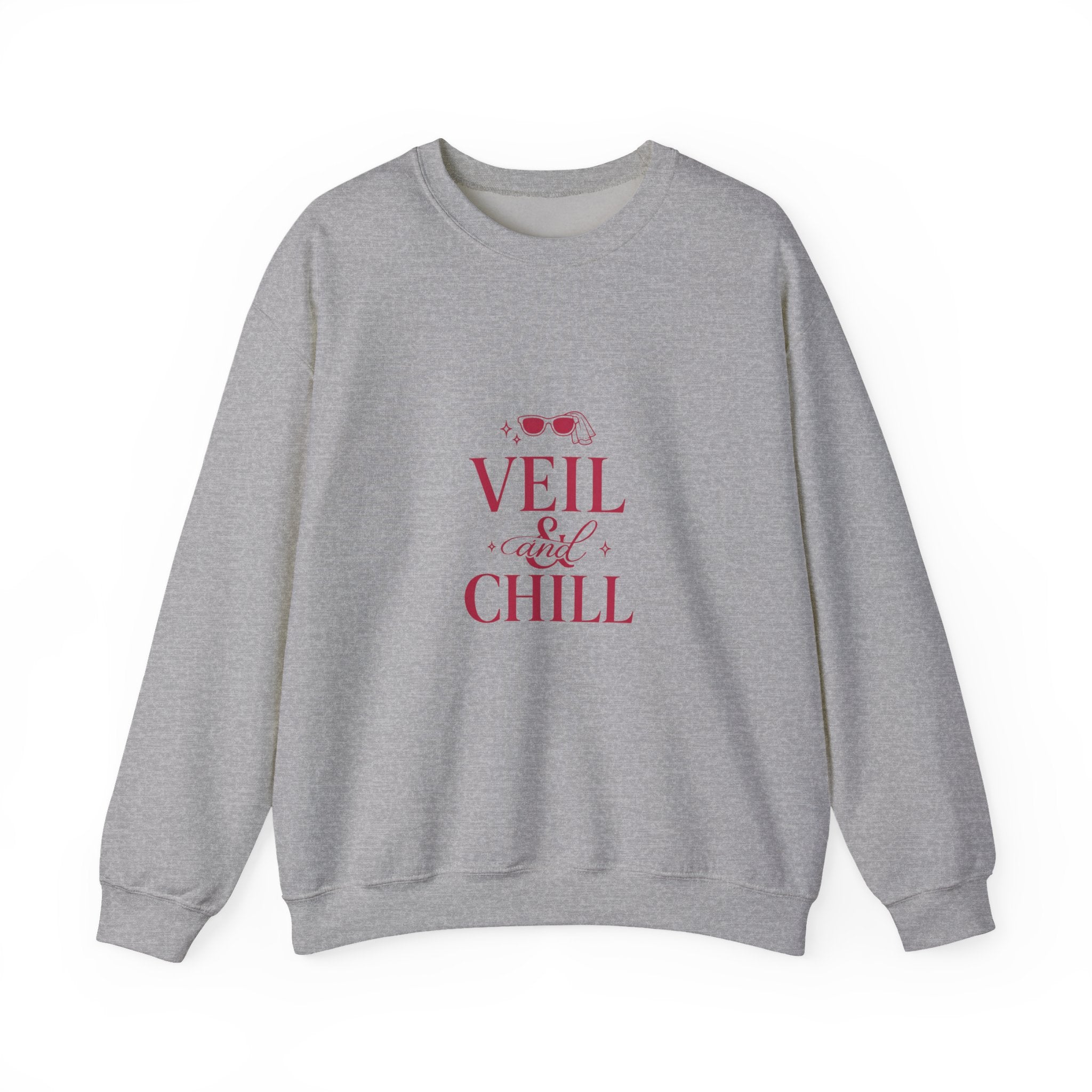 Veil and Chill Sweatshirt | Bride Era Script, Engaged Slogan