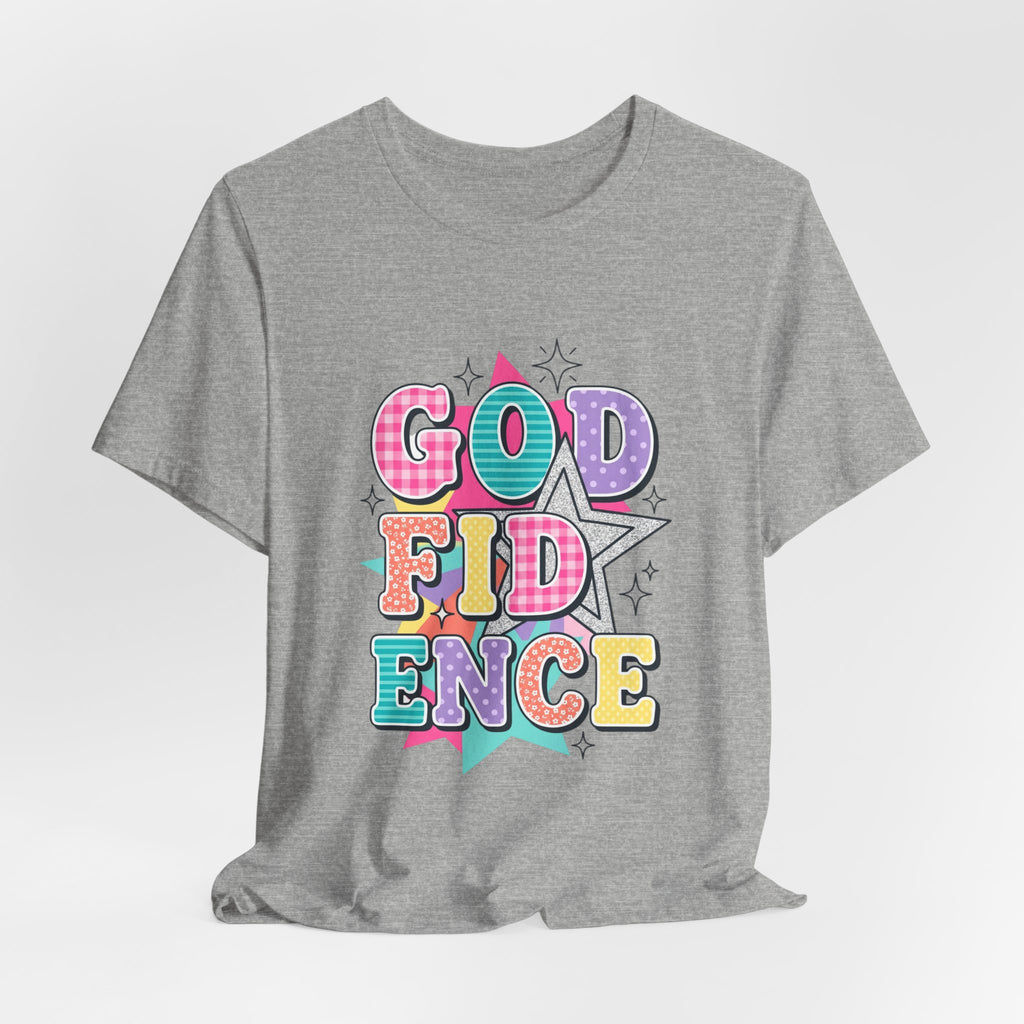 Godfidence Tee | Christian Rainbow Scripture Style, Playful Faith Shirt