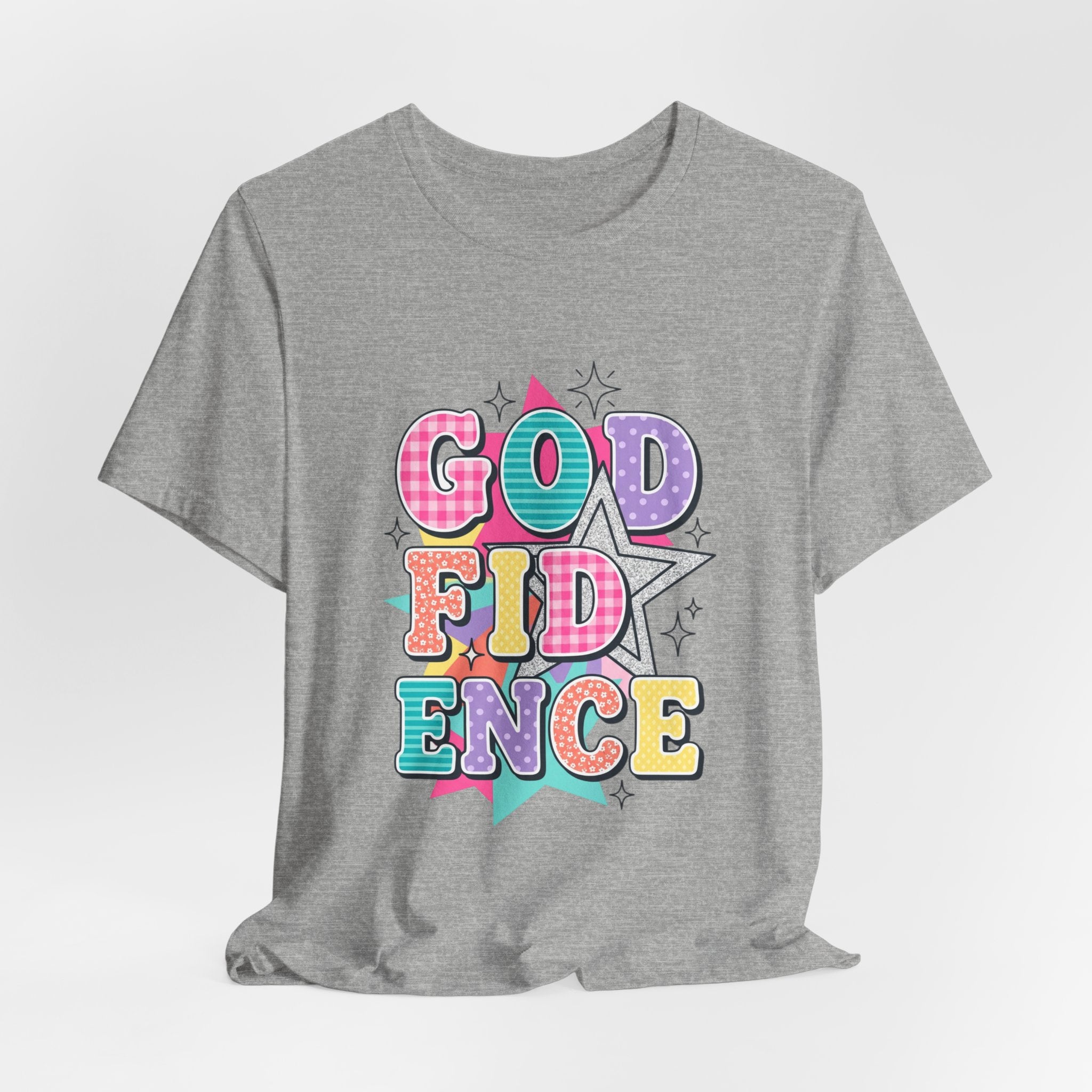 Godfidence Tee | Christian Rainbow Scripture Style, Playful Faith Shirt