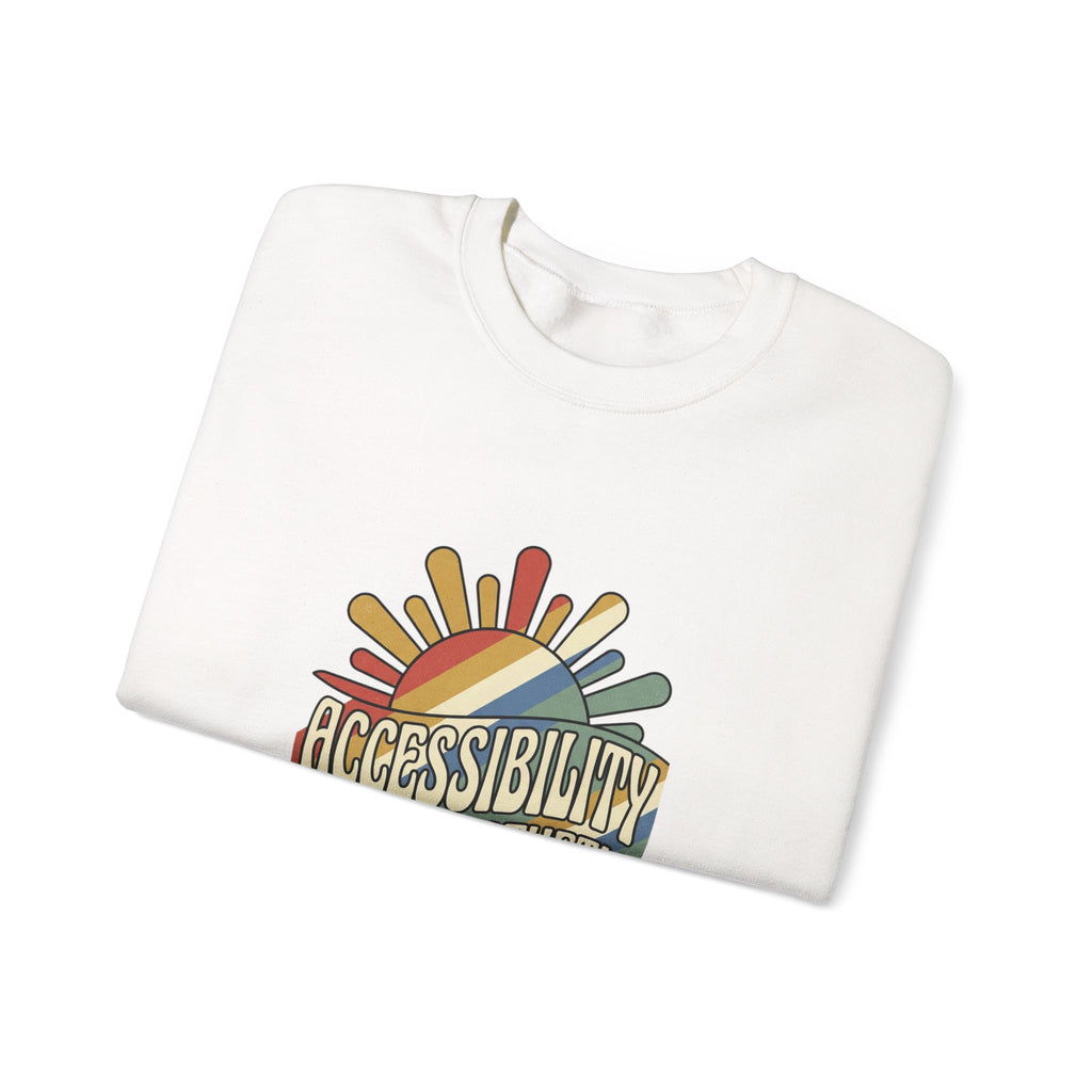 Accessibility Is the Aesthetic Sweatshirt | Disability Pride, Retro Rainbow Typography