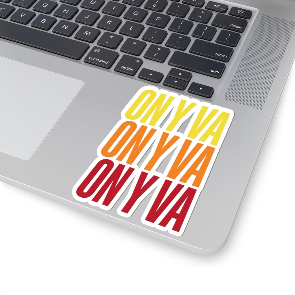 On Y Va cycling sticker | Tour de France inspired, retro gradient
