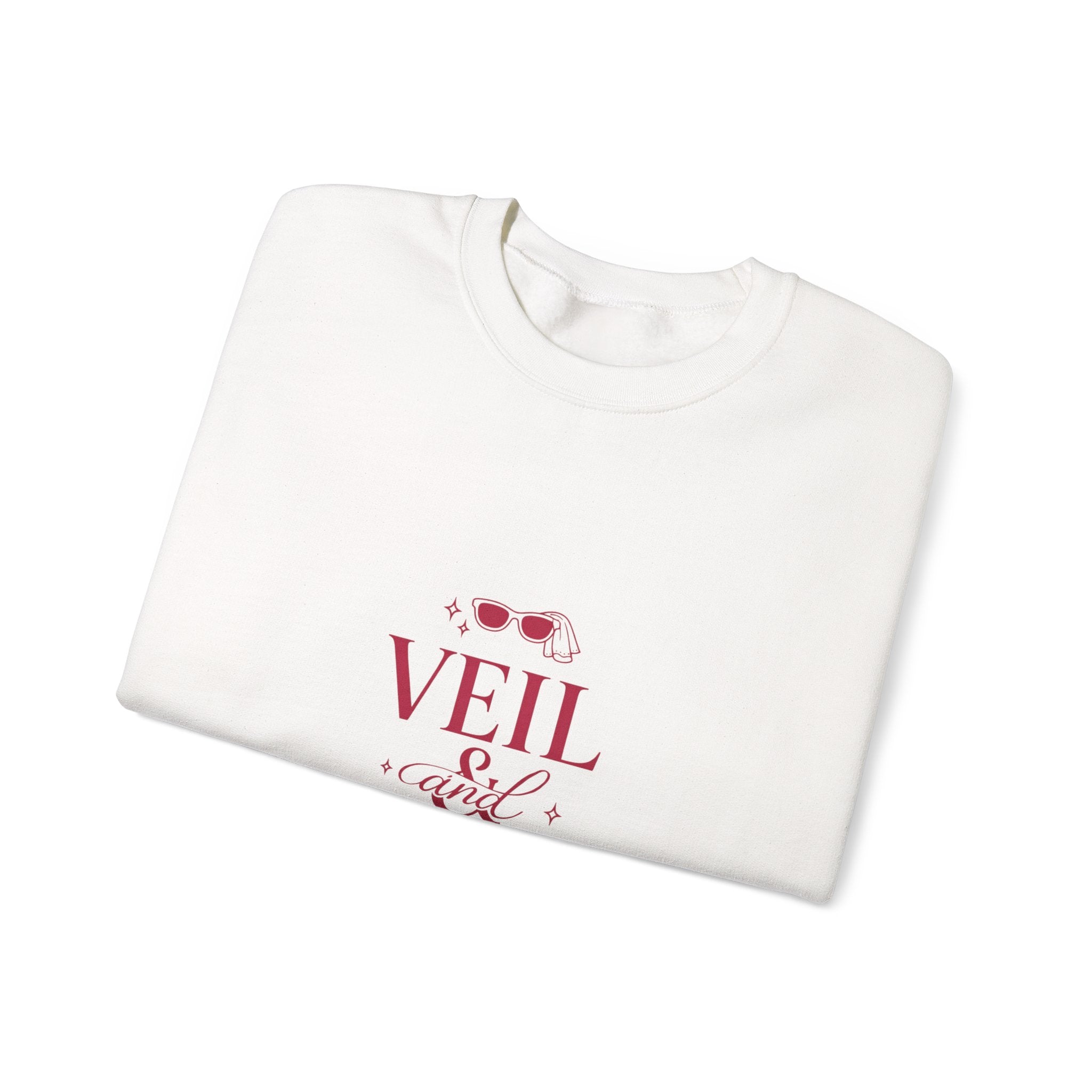 Veil and Chill Sweatshirt | Bride Era Script, Engaged Slogan