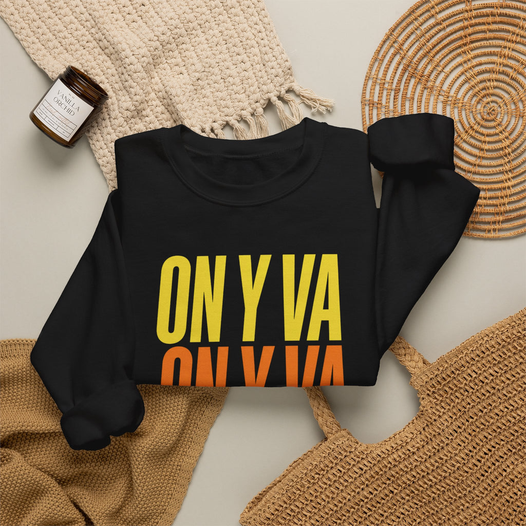 On Y Va Retro Cycling Crewneck Sweatshirt | Tour de France Vibes