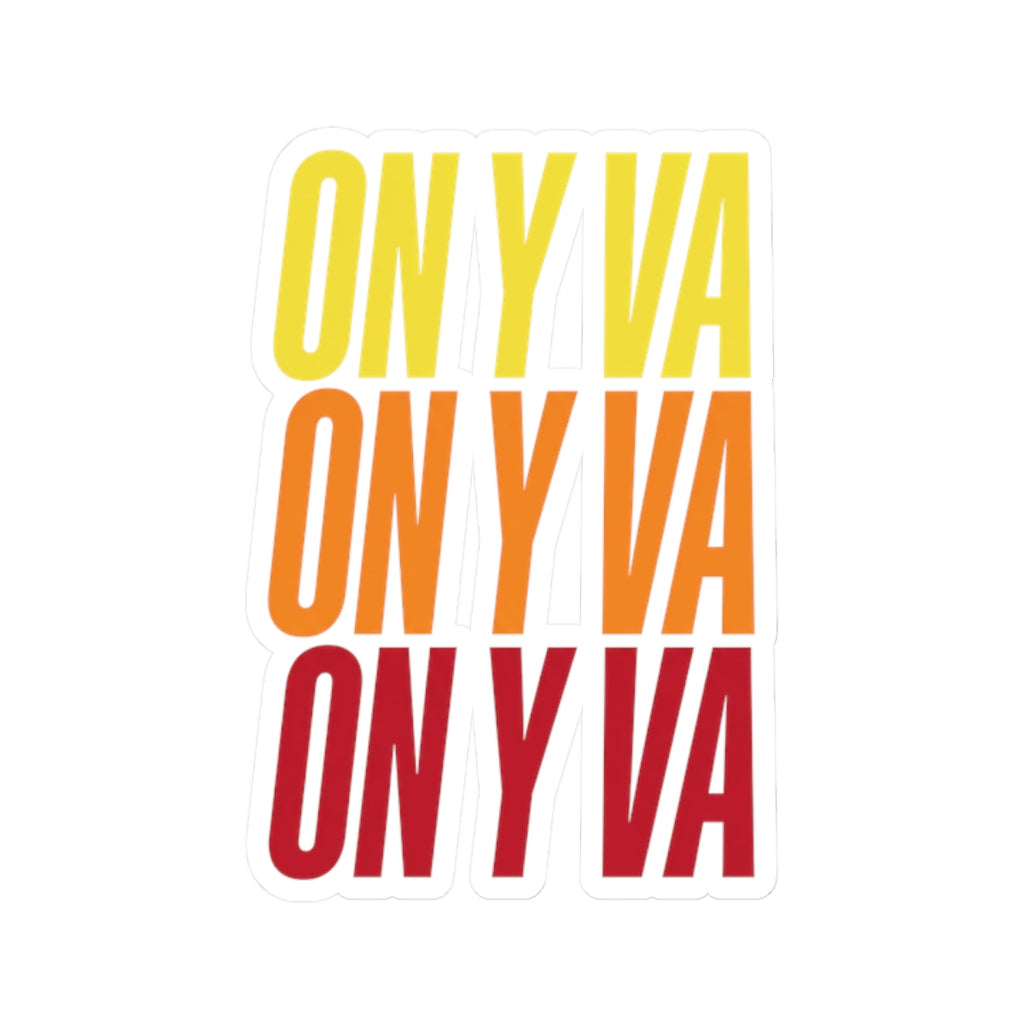 On Y Va cycling sticker | Tour de France inspired, retro gradient
