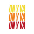 On Y Va cycling sticker | Tour de France inspired, retro gradient