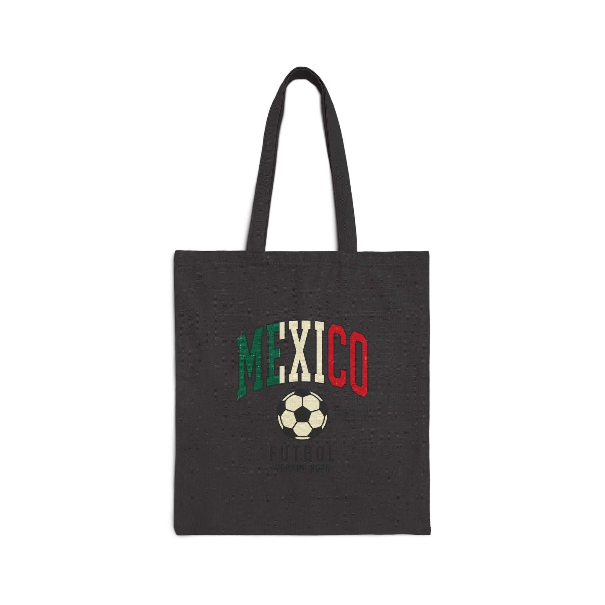 Mexico Futbol Tote | Mexico Flag Colors Soccer Canvas Tote