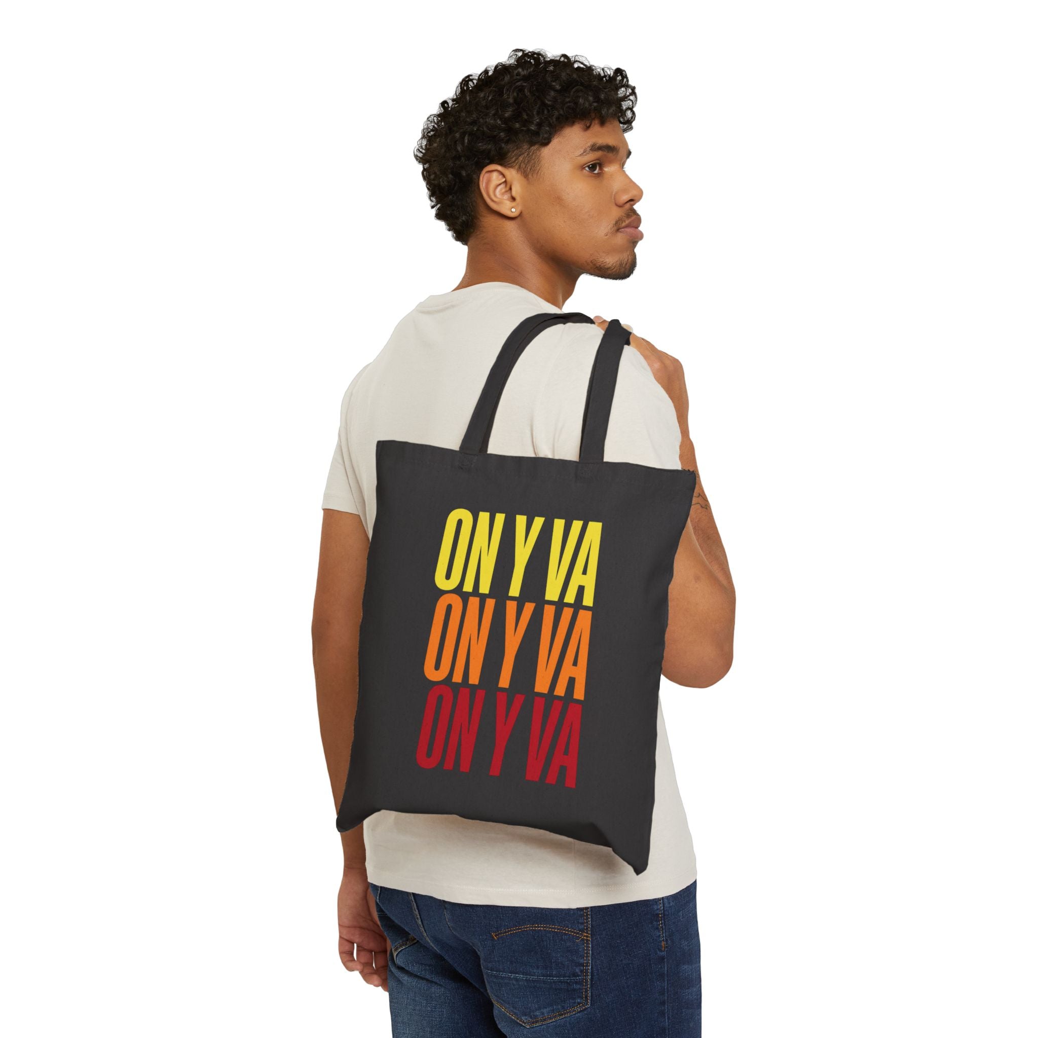 On Y Va Retro Cycling Tote | Tour de France Inspired Canvas