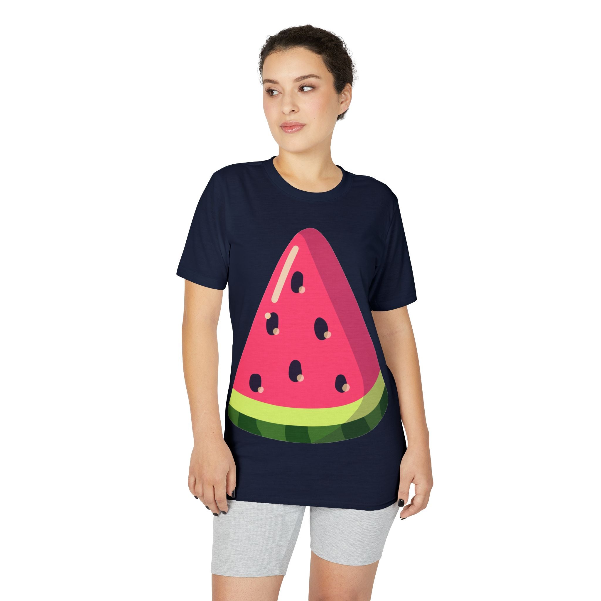 Watermelon Slice Performance T-Shirt — Cute Summer Fruit Graphic Tee
