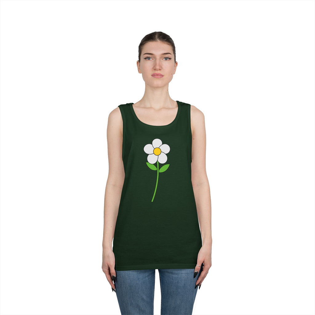 Daisy Graphic Tank Top — Minimal Floral Summer Tank