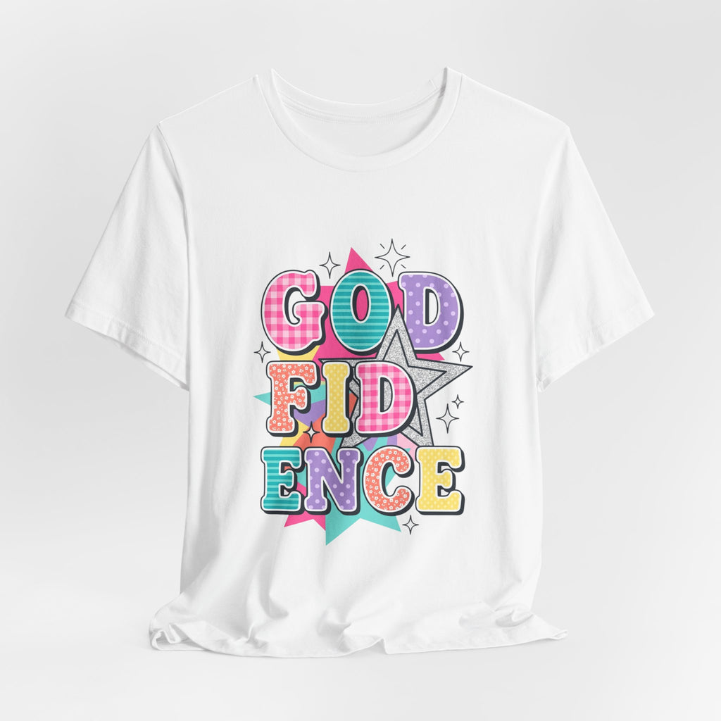 Godfidence Tee | Christian Rainbow Scripture Style, Playful Faith Shirt