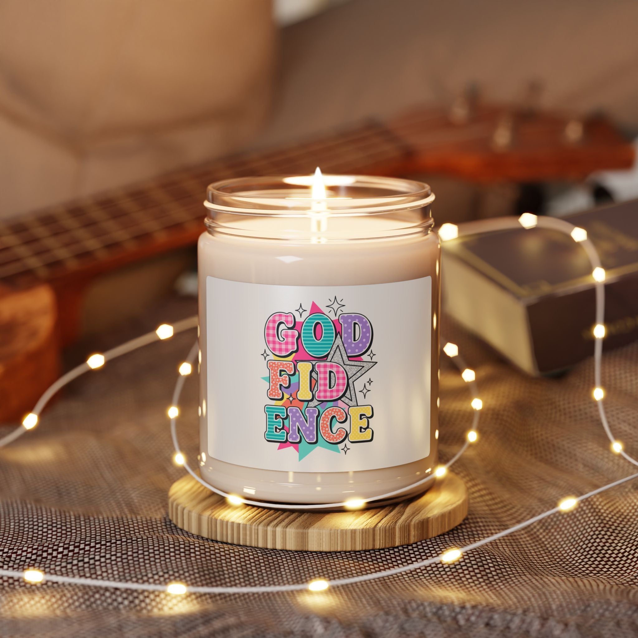 Godfidence Candle | Christian Faith Soy Candle, Colorful Scripture Art