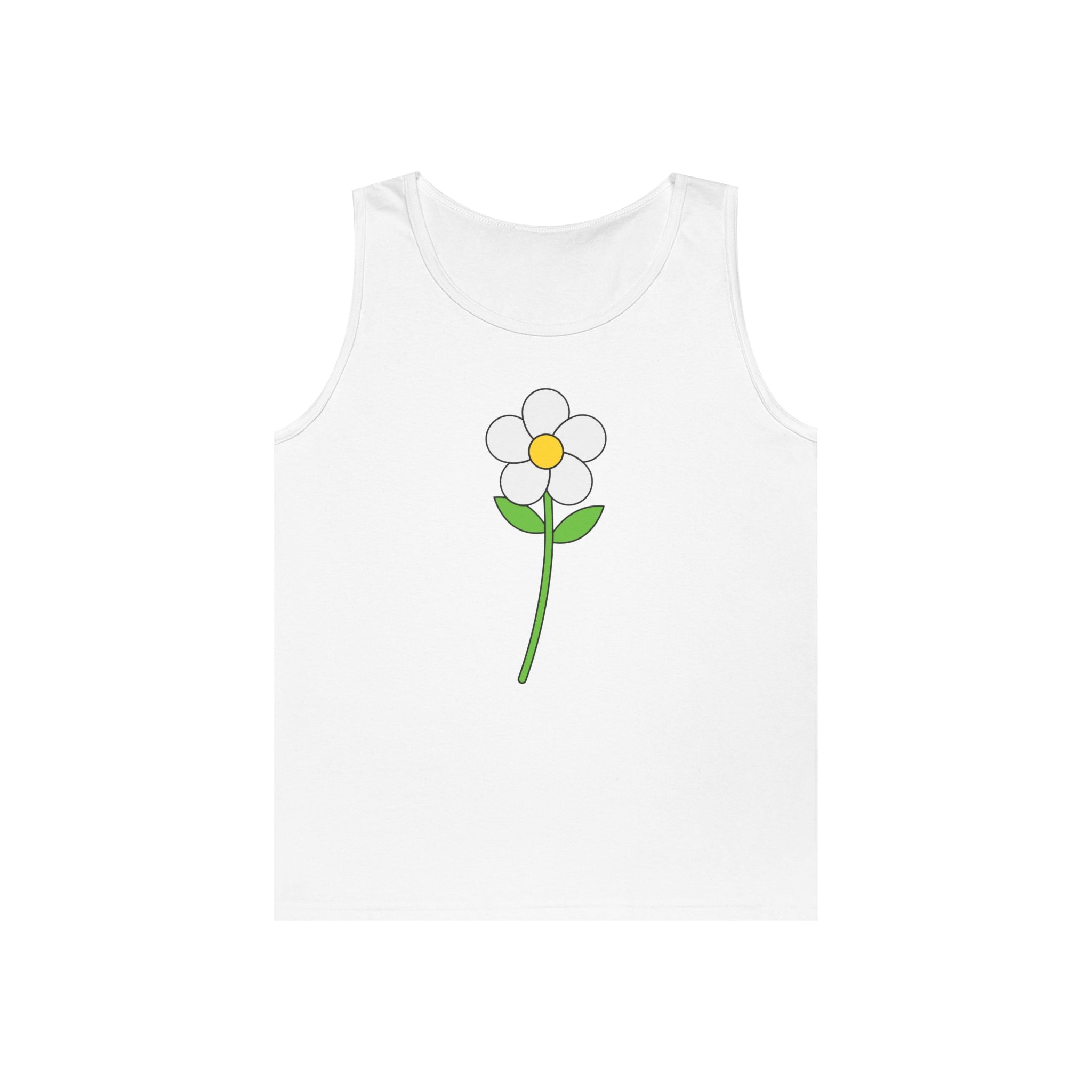 Daisy Graphic Tank Top — Minimal Floral Summer Tank
