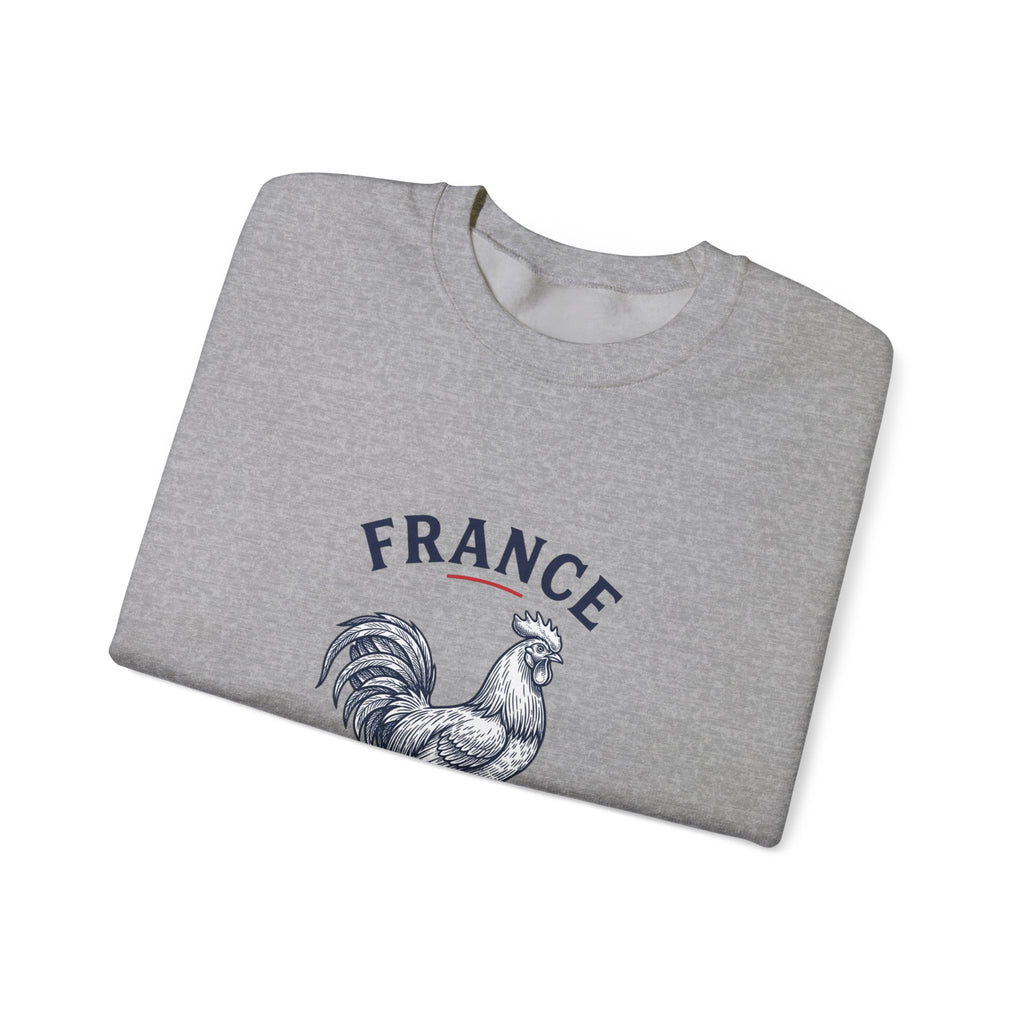 France Rooster Soccer Crewneck Sweatshirt | Football Pride, Flag Colors