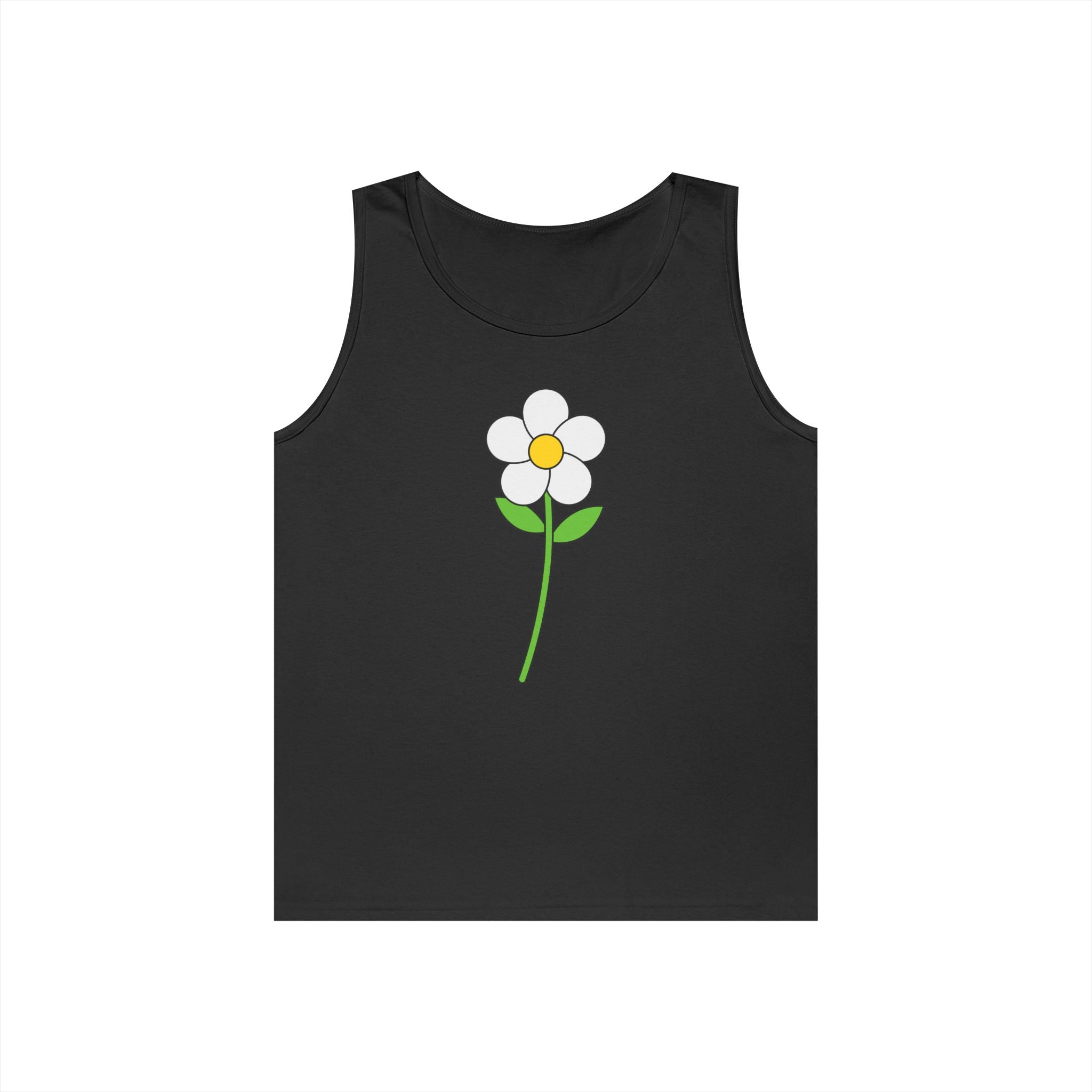 Daisy Graphic Tank Top — Minimal Floral Summer Tank