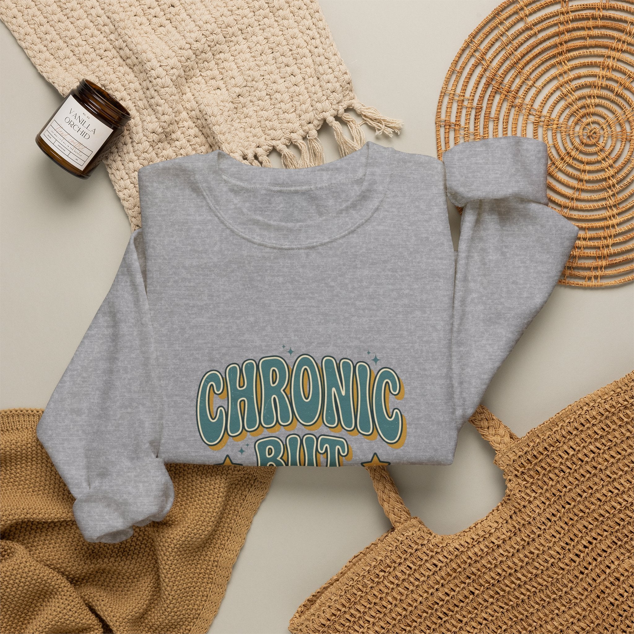 Chronic But Iconic Sweatshirt | Disability Pride Typography