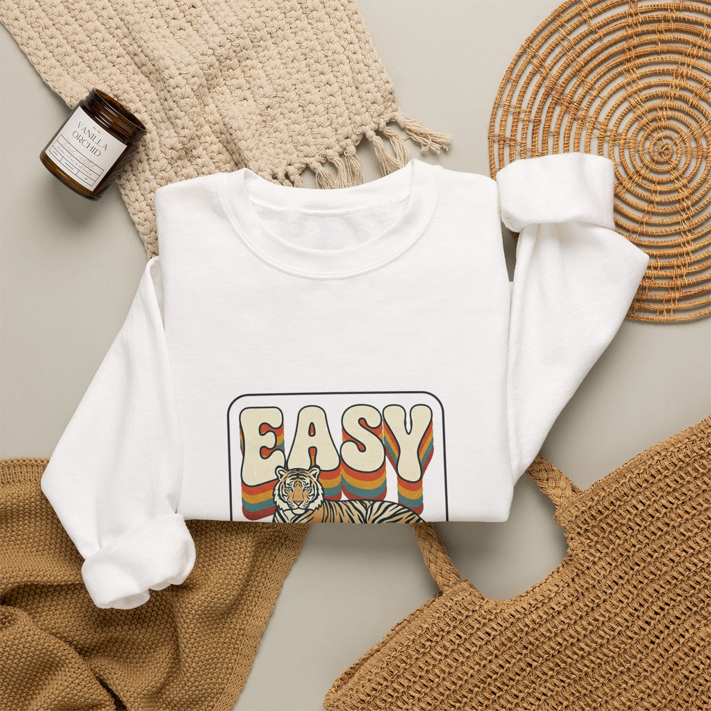 Easy Tiger retro tiger graphic Sweatshirt | vintage vacation vibes, playful animal