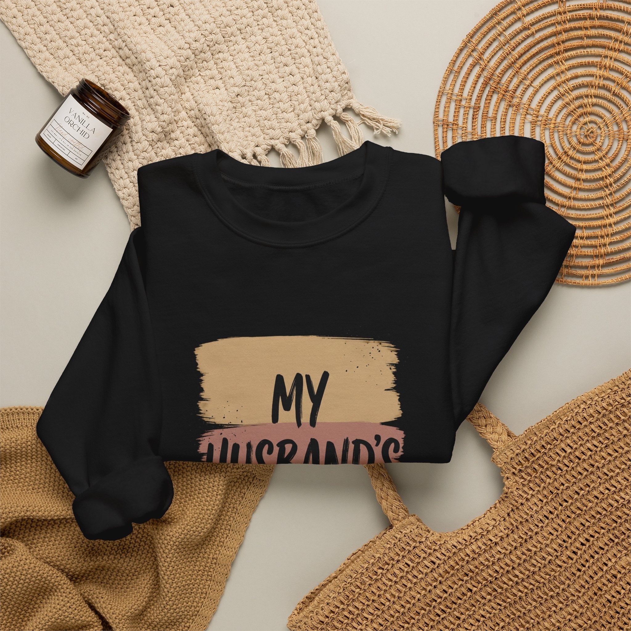My Husband's Problem Sweatshirt | Relationship Humor, Bold Typography