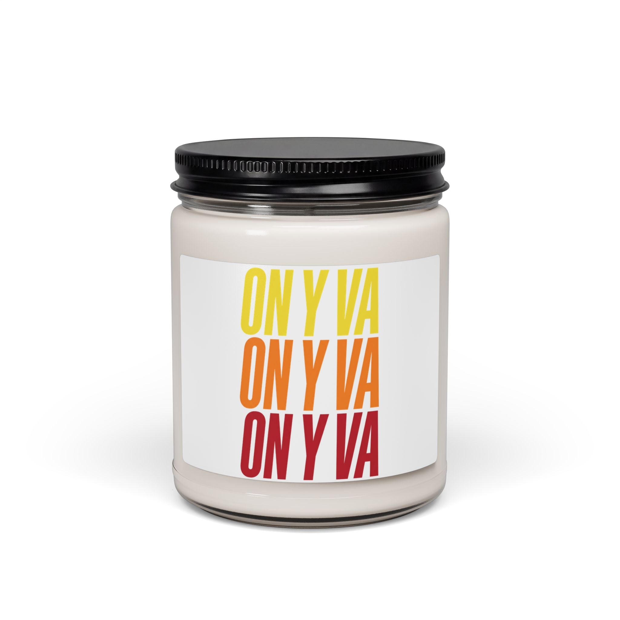 On Y Va Cycling Candle, Tour de France Inspired Soy Jar | Retro Yellow Orange Red