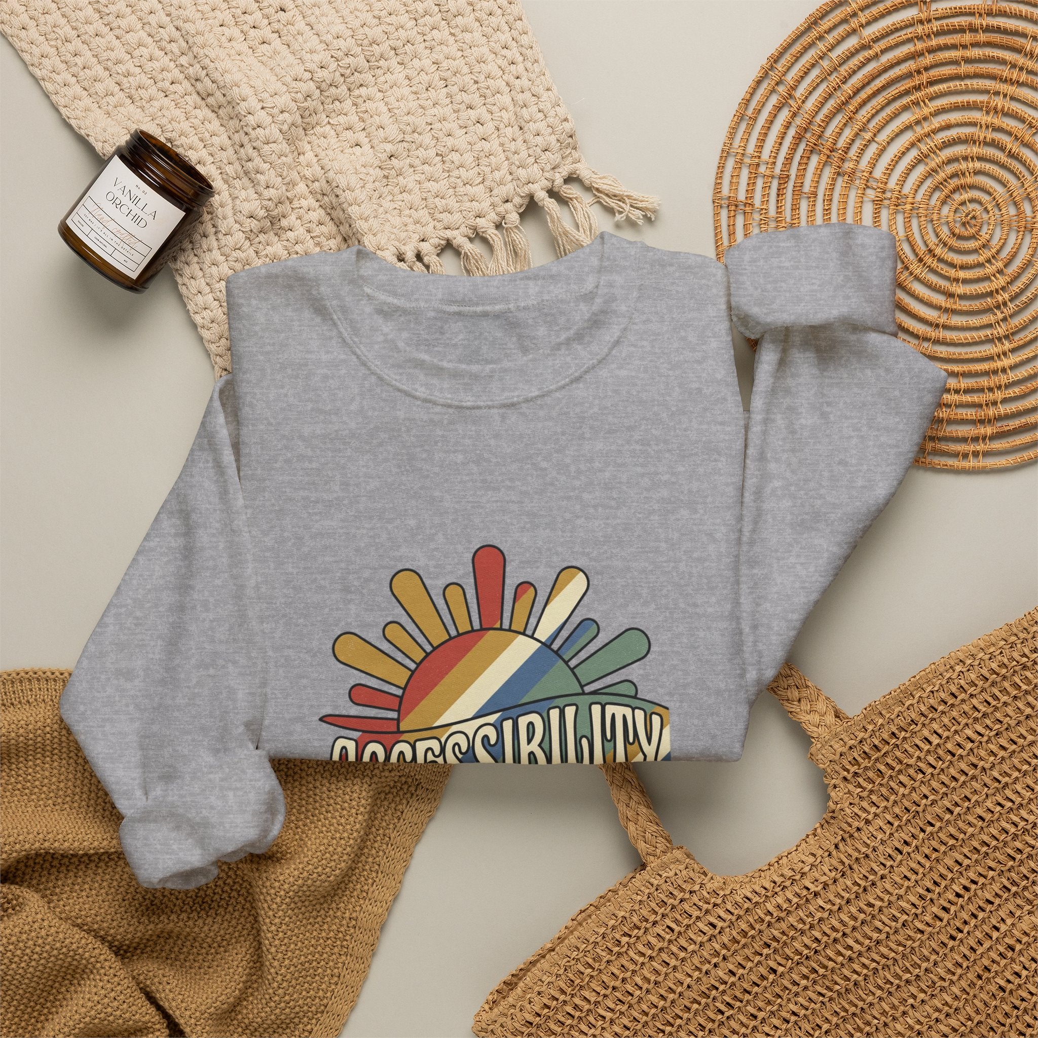 Accessibility Is the Aesthetic Sweatshirt | Disability Pride, Retro Rainbow Typography