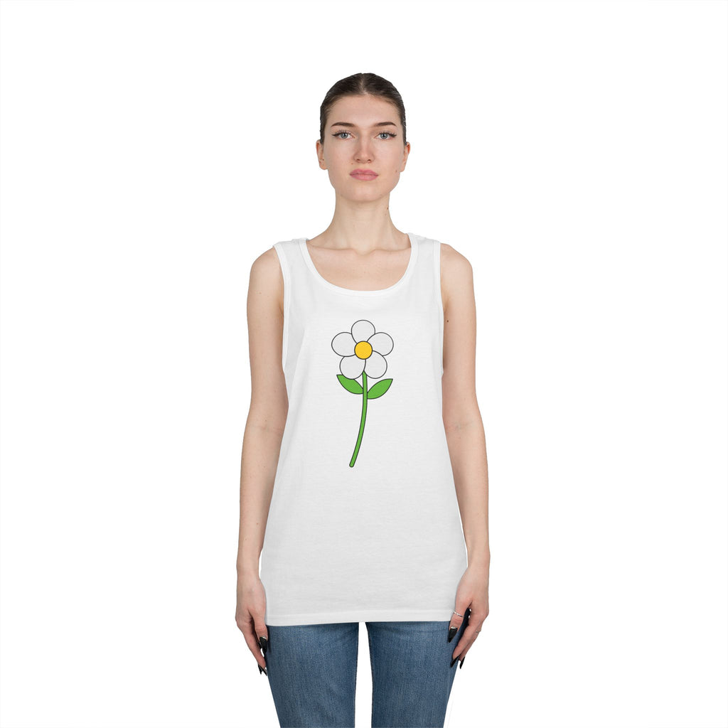 Daisy Graphic Tank Top — Minimal Floral Summer Tank