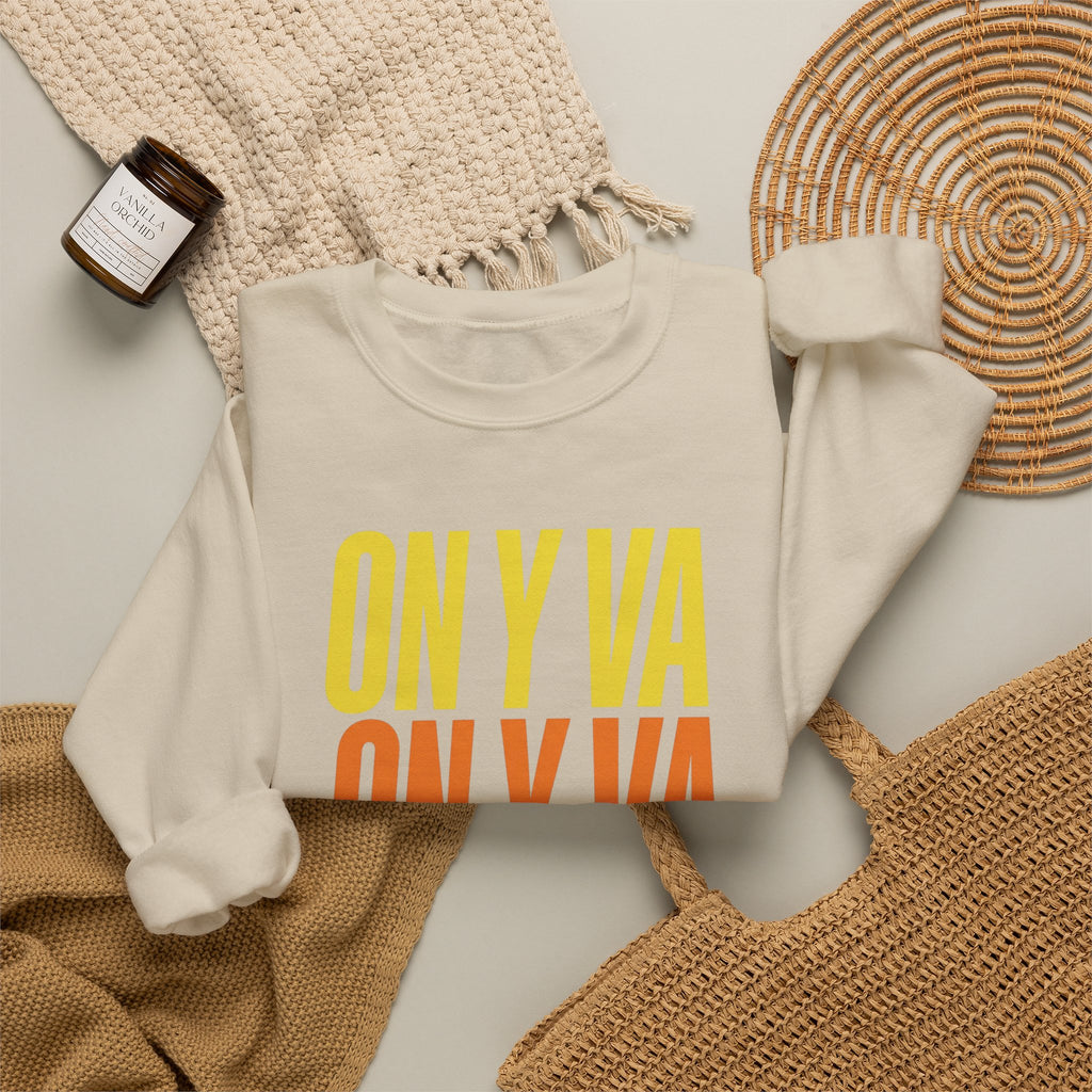 On Y Va Retro Cycling Crewneck Sweatshirt | Tour de France Vibes
