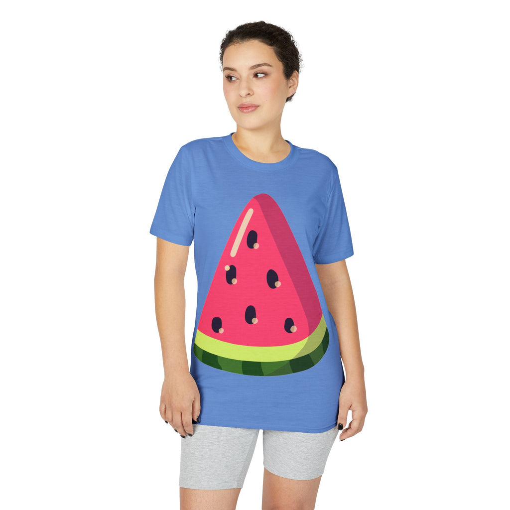 Watermelon Slice Performance T-Shirt — Cute Summer Fruit Graphic Tee