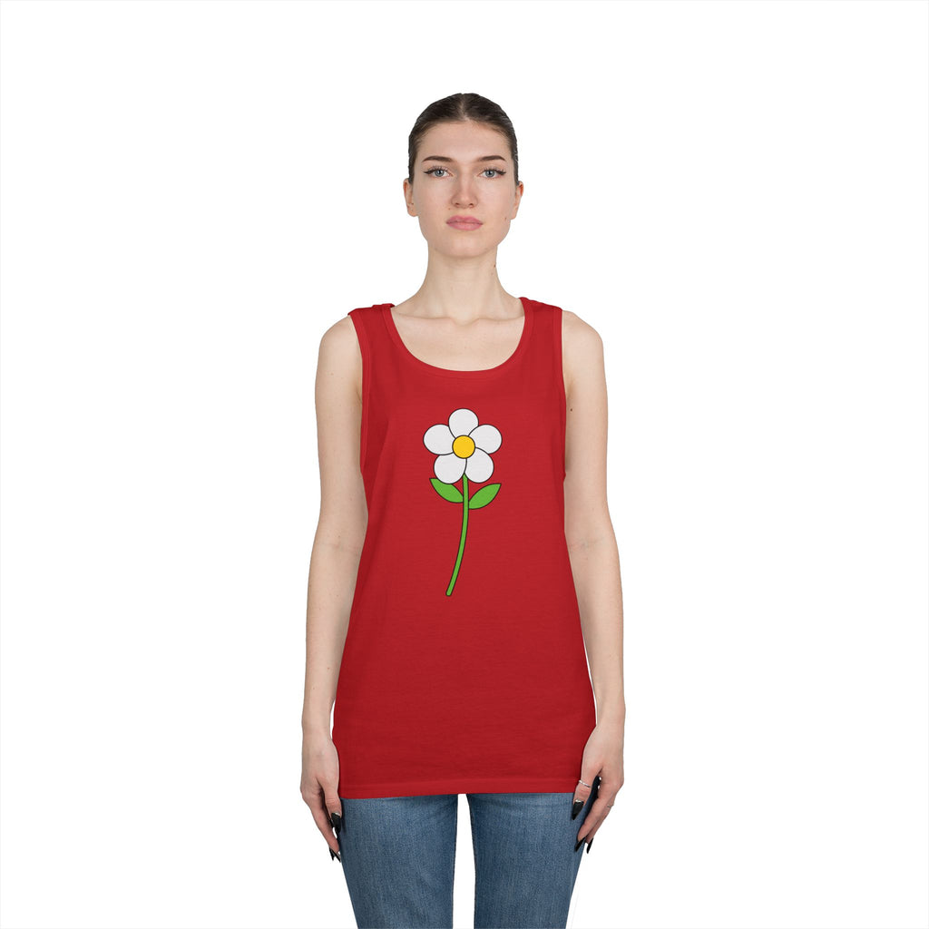 Daisy Graphic Tank Top — Minimal Floral Summer Tank