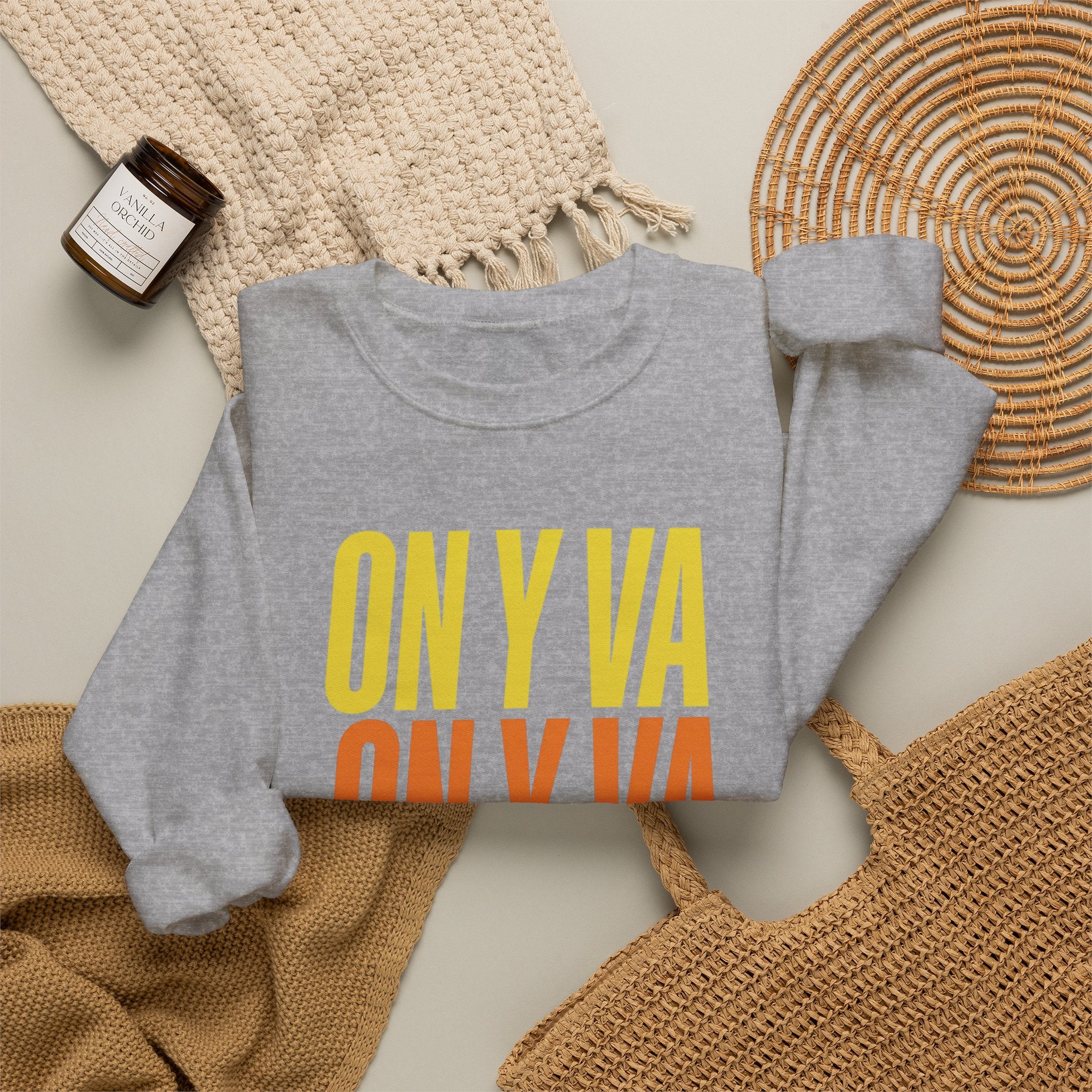 On Y Va Retro Cycling Crewneck Sweatshirt | Tour de France Vibes