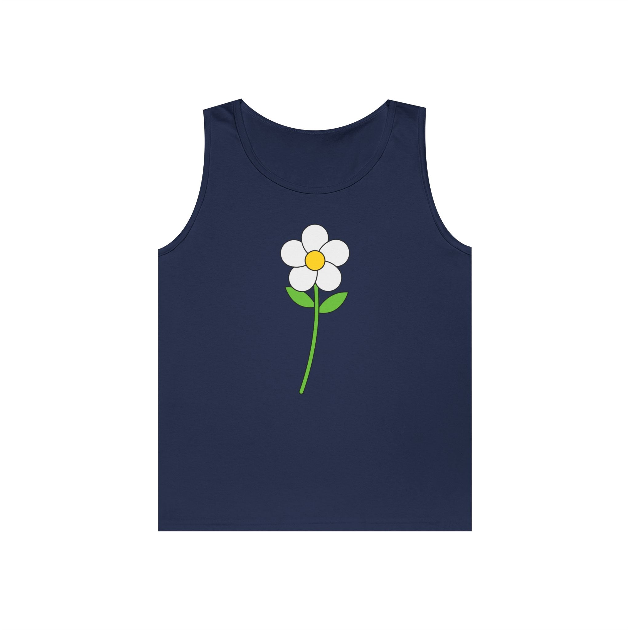 Daisy Graphic Tank Top — Minimal Floral Summer Tank