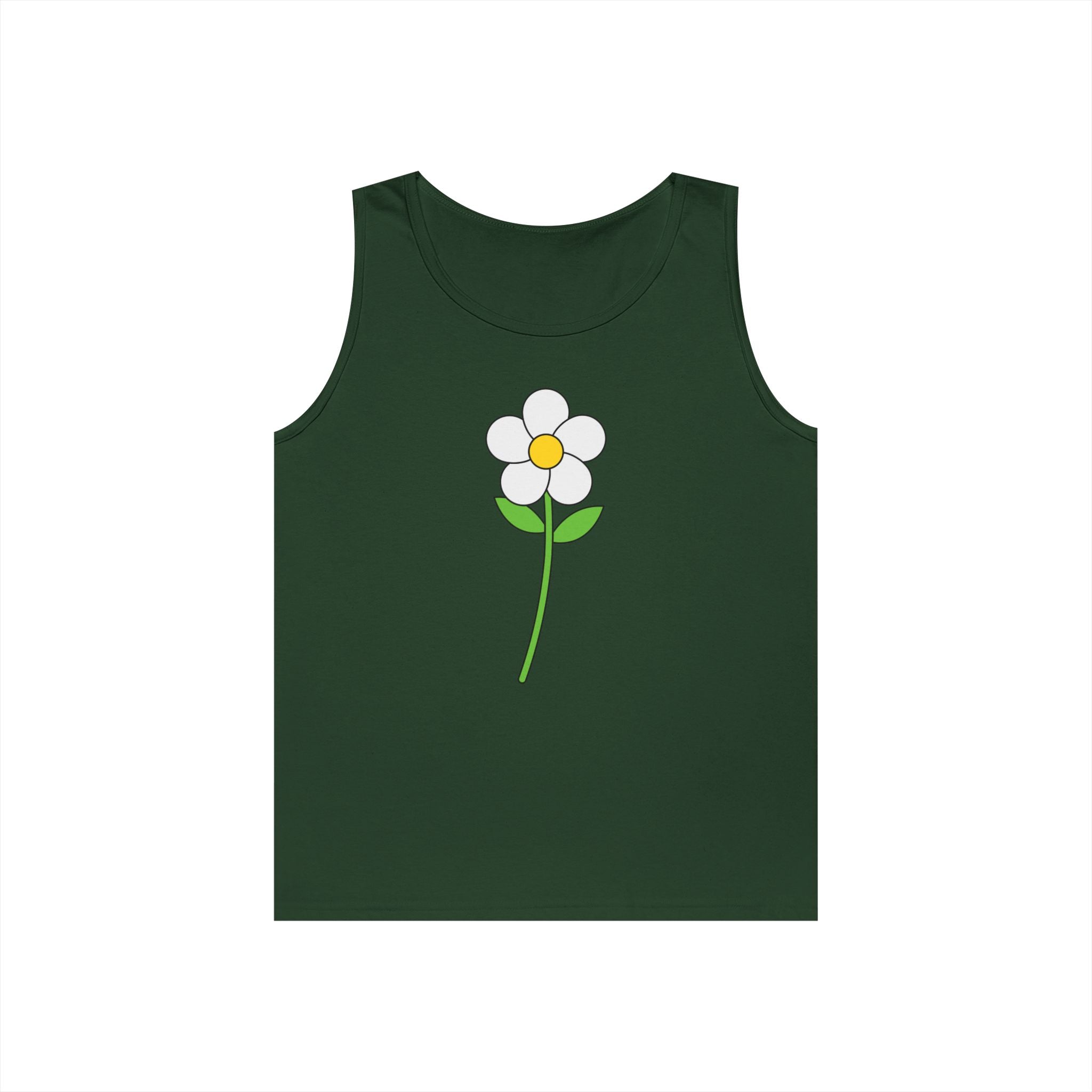 Daisy Graphic Tank Top — Minimal Floral Summer Tank